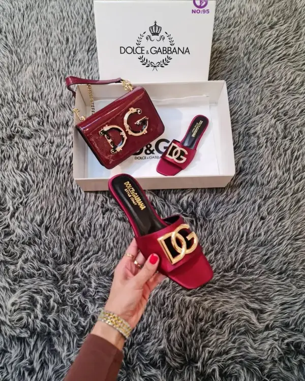 İthal Dolce Gabbana Kadın Çanta Terlik set