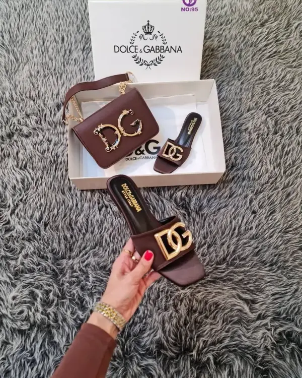 İthal Dolce Gabbana Kadın Çanta Terlik set